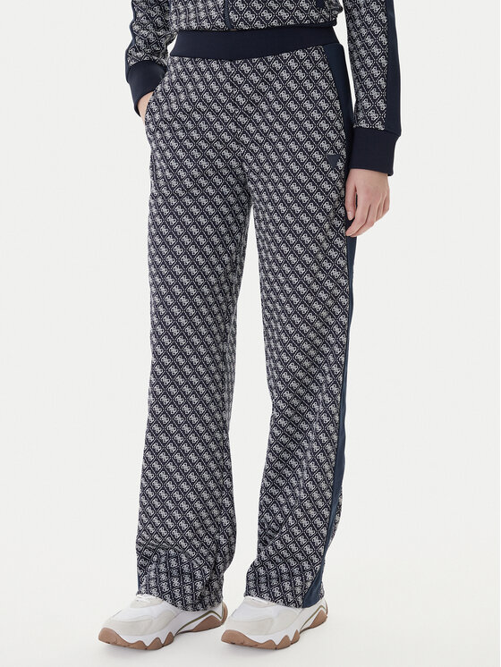 Guess Spodnie dresowe V6RB09 K2042 Granatowy Wide Leg
