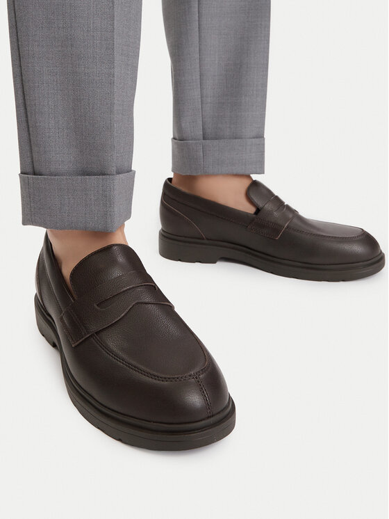 Geox Loafersy U Spherica Ec1 B U66CJC 00047 C6009 Brązowy ciemny