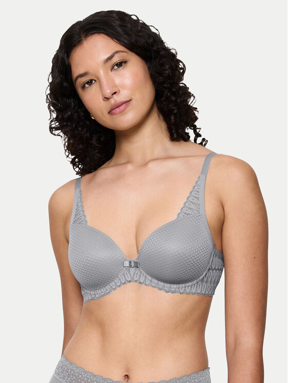 Triumph Biustonosz z fiszbiną Aura Spotlight 10216459 Szary