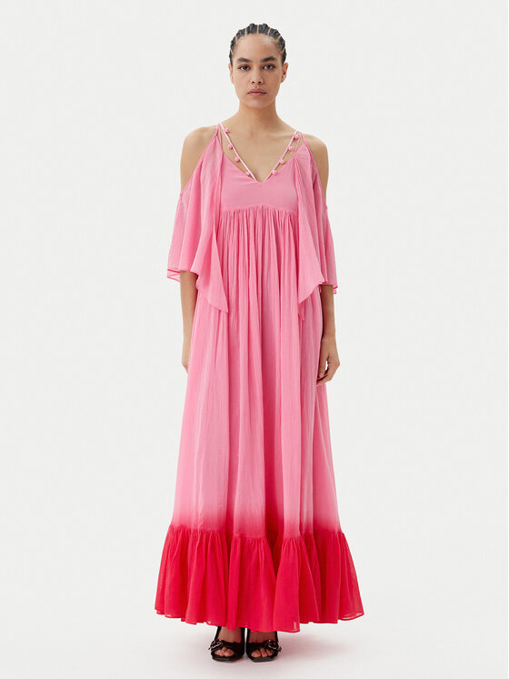 PINKO Sukienka letnia Io Canto Abito 104950 A2G4 Różowy Relaxed Fit
