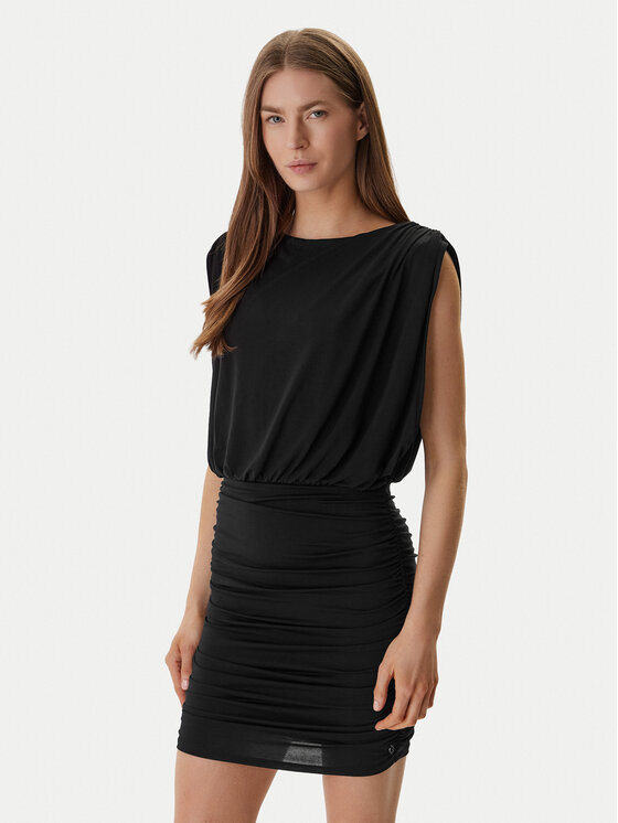 Guess Sukienka koktajlowa W6GK56 K3171 Czarny Regular Fit