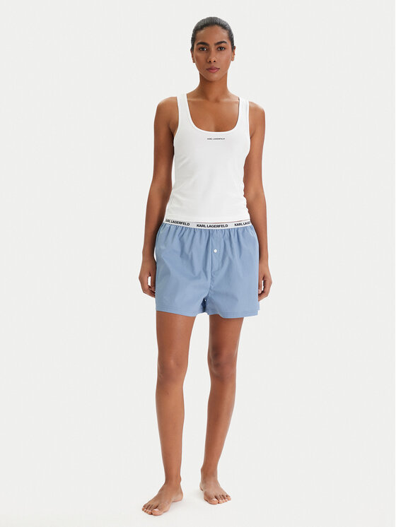 KARL LAGERFELD Piżama B1W45008 Biały Regular Fit