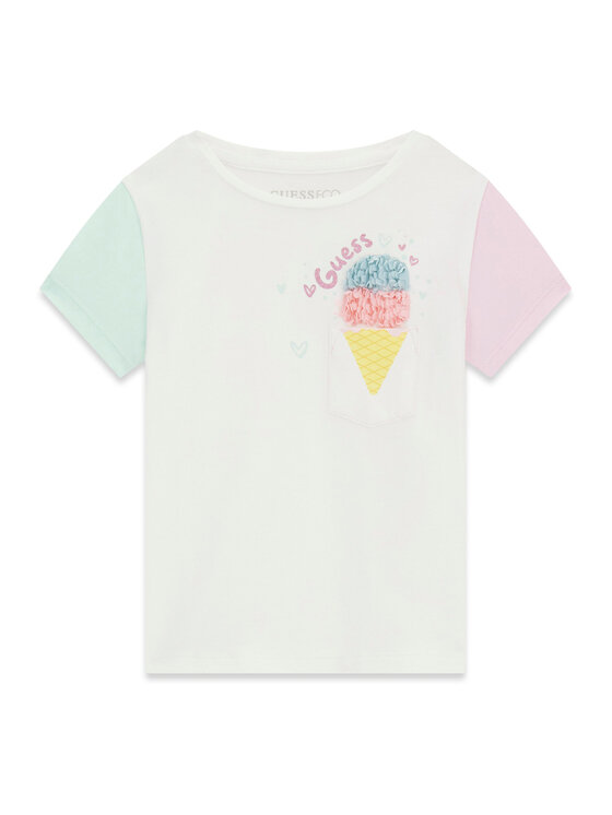 Guess T-Shirt K6GI14 K6YW4 Biały Regular Fit