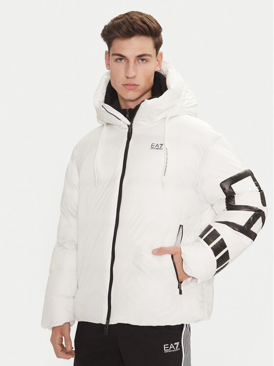 EA7 Emporio Armani Kurtka zimowa 6DPB19 PNGAZ 1100 Biały Regular Fit