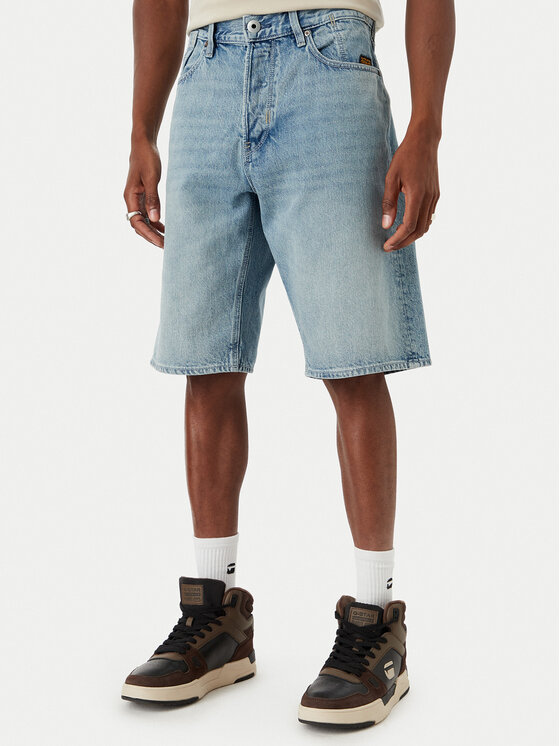 G-Star Raw Szorty jeansowe Deeggie D28474-D788 Niebieski Regular Fit