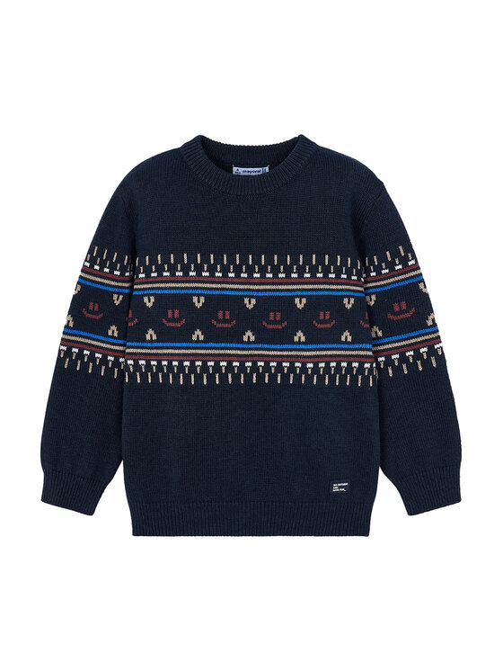 Mayoral Sweter 4377 Granatowy Regular Fit