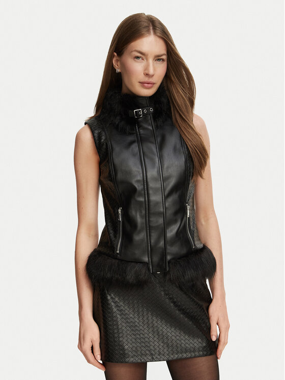 Guess Bezrękawnik W6BL69 W4412 Czarny Regular Fit