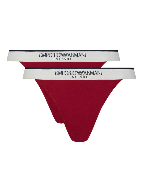 Emporio Armani Underwear Komplet stringów EW000405 AF27298 U5084 Bordowy