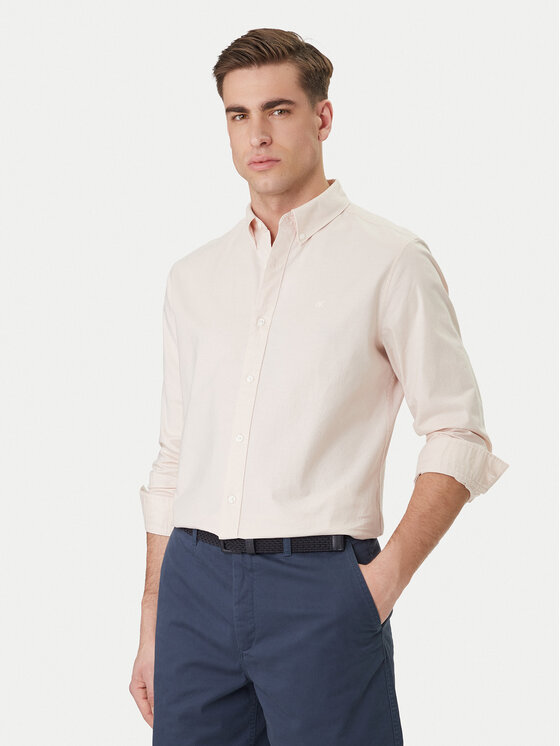 Calvin Klein Jeans Koszula Oxford Classic LV140EM125 Pomarańczowy Regular Fit