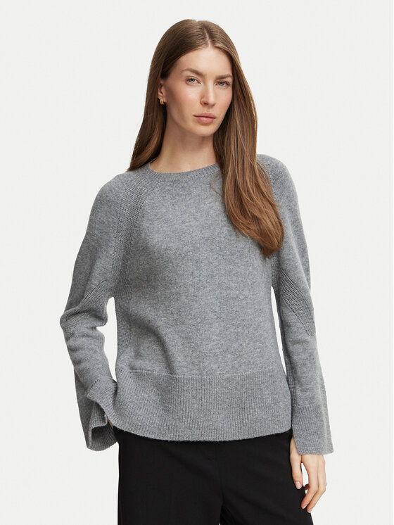 Marella Sweter Emme by Marella Arcadia 2625366312 Szary jasny Regular Fit