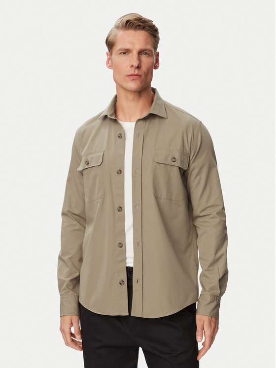 BOSS Koszula H-Rob-Sp-2P-263 50567050 Beżowy ciemny Regular Fit