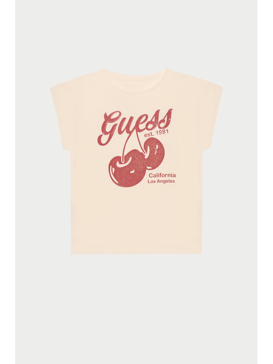Guess T-Shirt J5GI00 K6YW4 Różowy Regular Fit