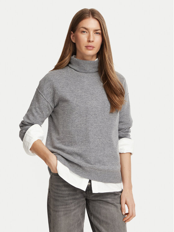 Marella Sweter 2625366262200 Szary Regular Fit