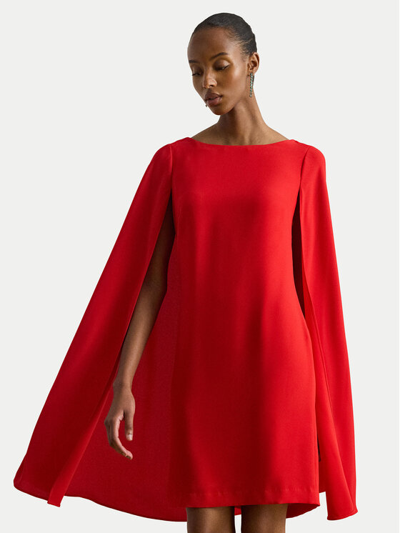 LAUREN RALPH LAUREN Sukienka koktajlowa 253980921009 Czerwony Slim Fit