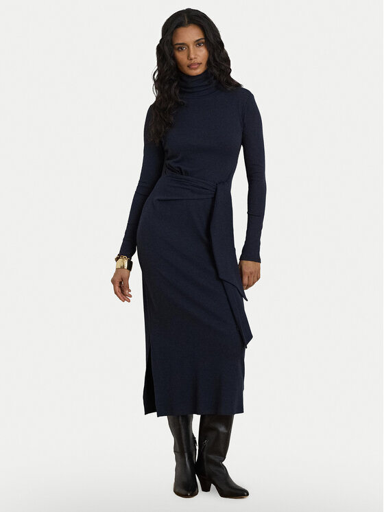 LAUREN RALPH LAUREN Sukienka dzianinowa 200980028008 Granatowy Slim Fit