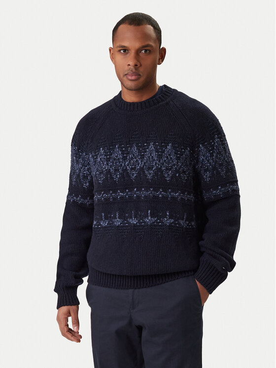 BOSS Sweter Karombo 50548686 Granatowy Regular Fit