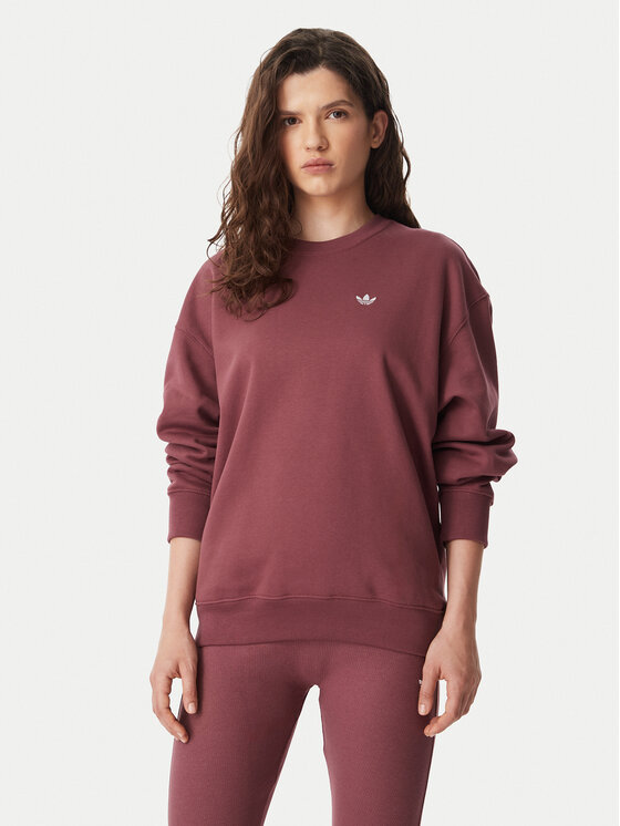 adidas Bluza Essentials Crew Long Fleece Sweatshirt KT2279 Brązowy Regular Fit