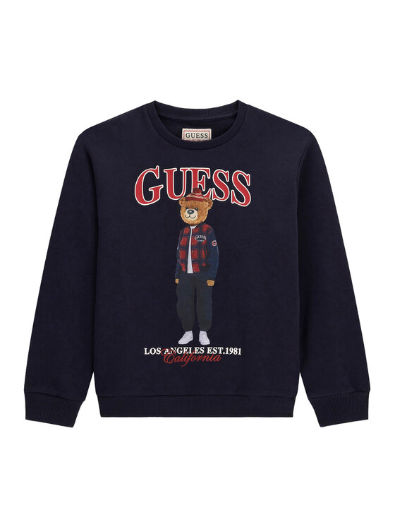 Guess Bluza L6BQ14 K6130 Granatowy Regular Fit