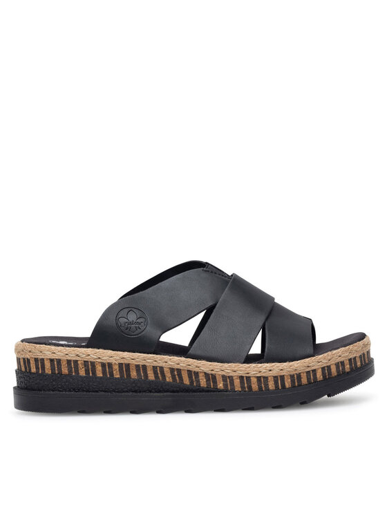 Rieker Espadryle V7989-00 Czarny