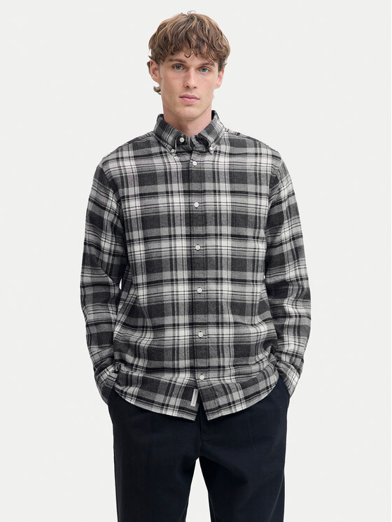 Jack & Jones Koszula Blubarkley 12286224 Szary Regular Fit