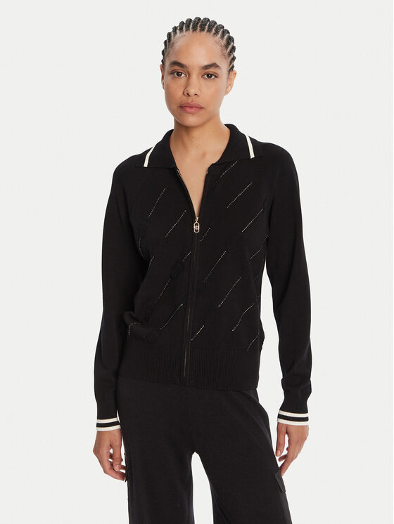 Liu Jo Sport Kardigan TF5032 MS63L Czarny Regular Fit