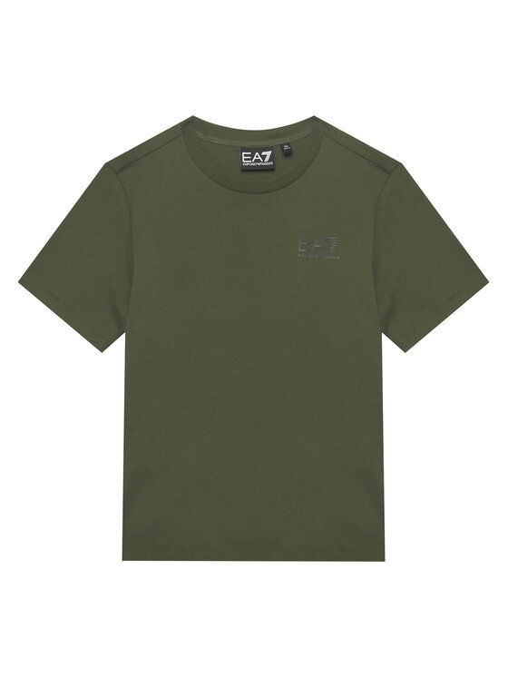EA7 Emporio Armani T-Shirt 7B000020 AF10378 U7014 Zielony ciemny Regular Fit