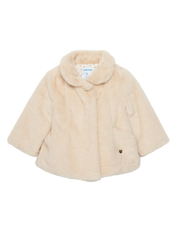 Mayoral Futro 2434 Beżowy Regular Fit