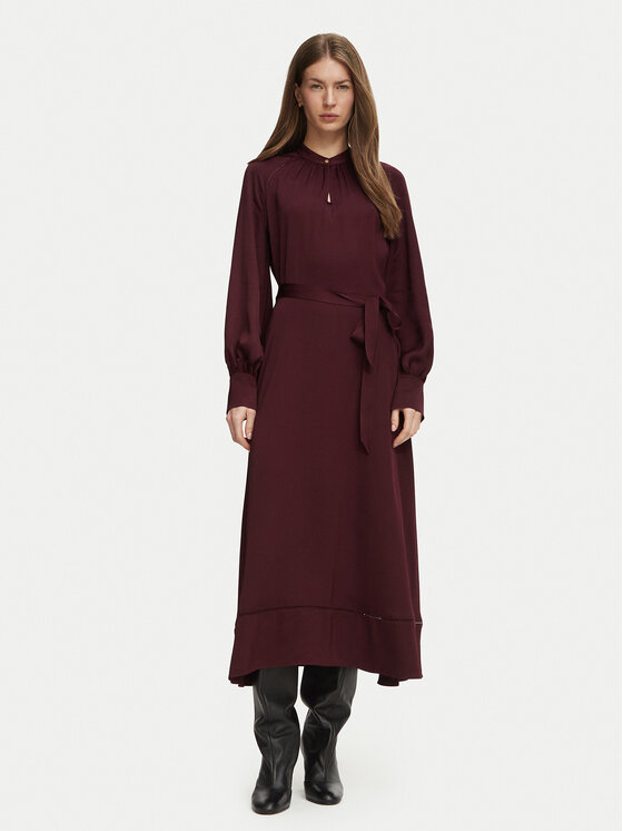 Tommy Hilfiger Sukienka codzienna WW0WW51836 Bordowy A-Line Fit