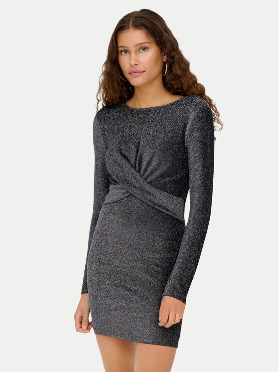 ONLY Sukienka koktajlowa Rich 15360278 Szary Regular Fit