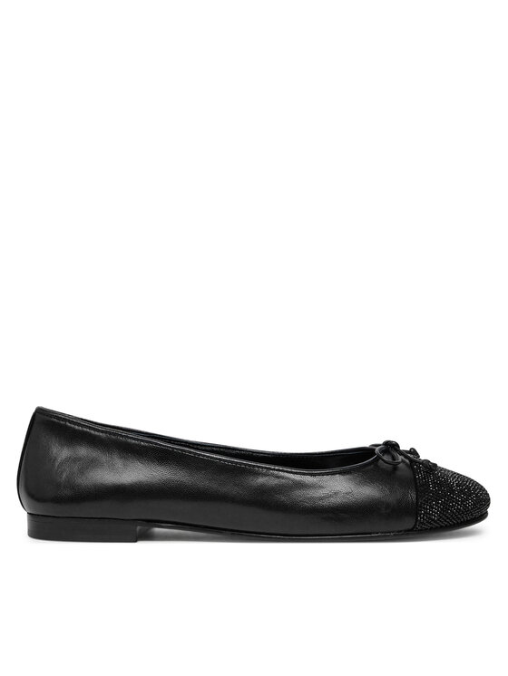 Tory Burch Baleriny Cap-Toe Pave Ballet 166214 Czarny