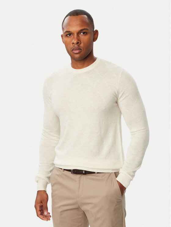 Guess Sweter M6BR36 Z1415 Kremowy Regular Fit