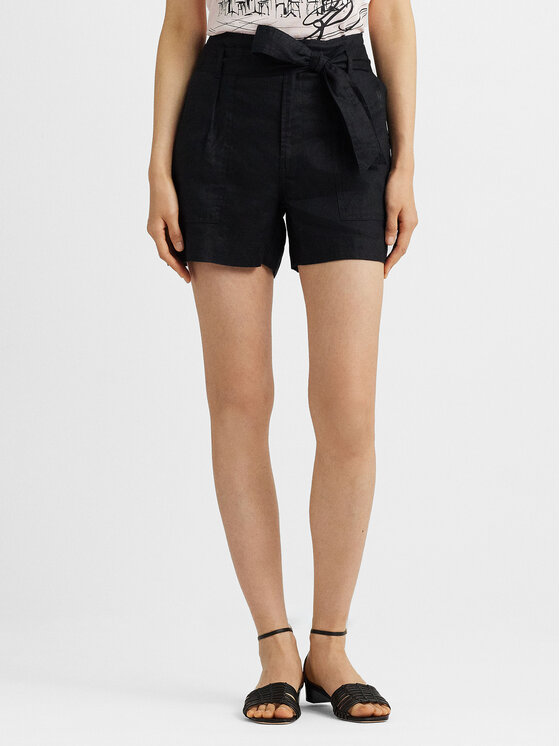 Lauren Ralph Lauren Szorty materiałowe 200862092001 Czarny Regular Fit