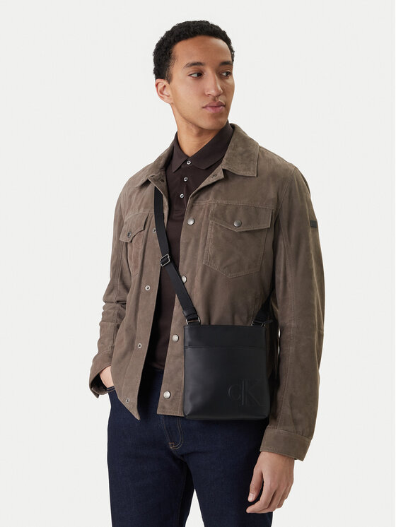 Calvin Klein Saszetka Bold Ck Flatpack LV04D3344G Czarny