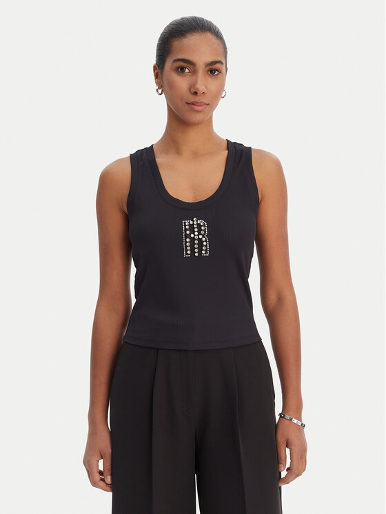 Fracomina Top FP26ST2003J42701 Czarny Slim Fit