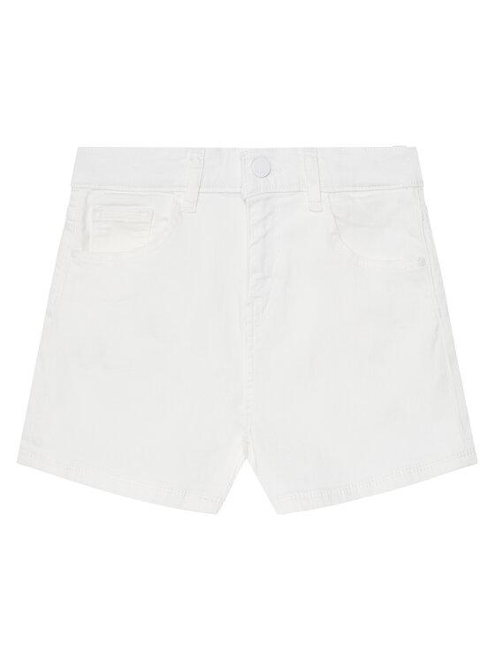 Guess Szorty jeansowe J4RD19 WE620 Biały Regular Fit