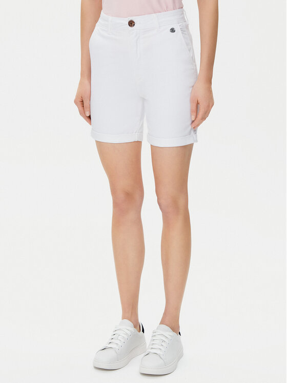 U.S. Polo Assn. Szorty materiałowe WUP1121 Biały Regular Fit