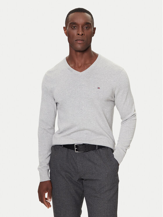 Tommy Hilfiger Sweter MW0MW42249 Szary Regular Fit