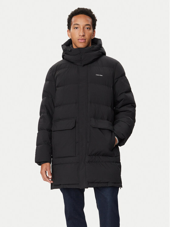 Calvin Klein Kurtka puchowa Classic LV04LH507G Czarny Regular Fit