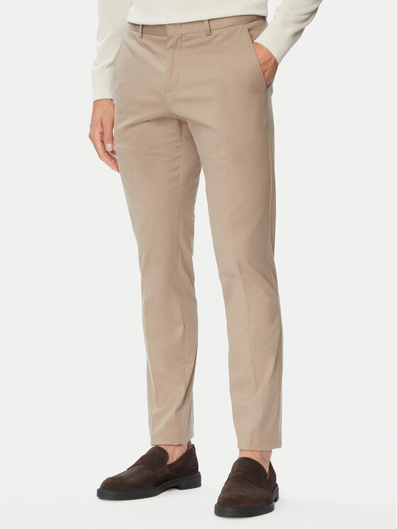 BOSS Chinosy C-Genius-DTL-WG-264F 50571185 Beżowy Slim Fit