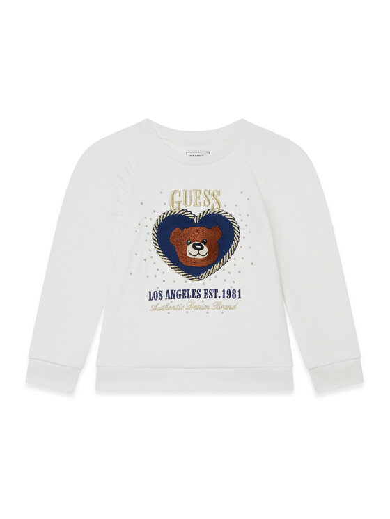 Guess Bluza K6RQ03 KAD74 Biały Regular Fit