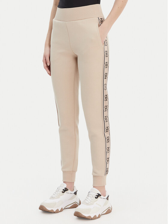 Guess Spodnie dresowe V2YB15 KB3P2 Beżowy Regular Fit