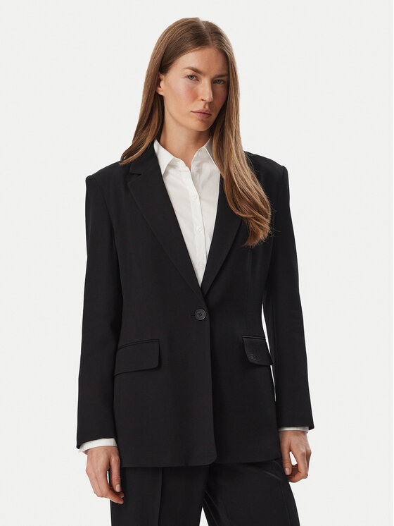KARL LAGERFELD Marynarka B4W14019 Czarny Regular Fit
