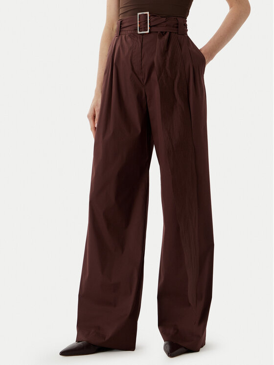 Marella Spodnie materiałowe Navile 2613131072 Brązowy Relaxed Fit