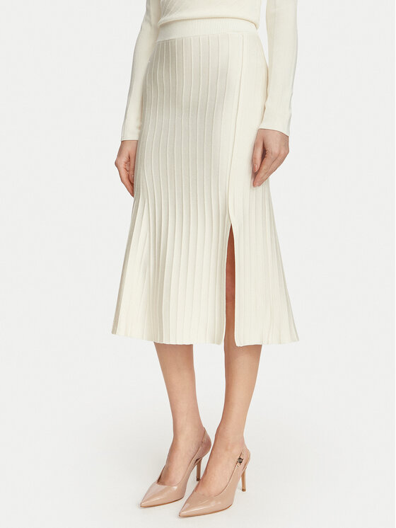 Marciano Guess Spódnica midi G6YD09 Z1061 Kremowy Regular Fit