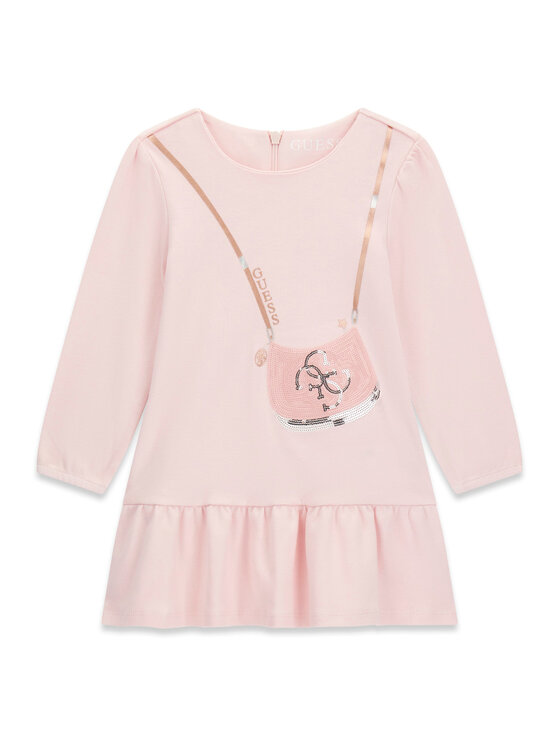 Guess Sukienka codzienna K6BK05 K5934 Różowy jasny Regular Fit