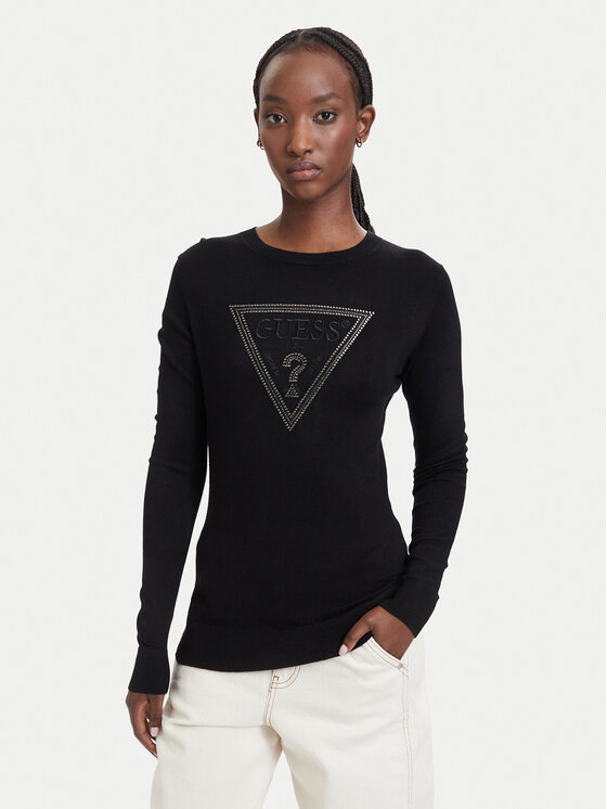 Guess Sweter W6YR28 Z0976 Czarny Regular Fit