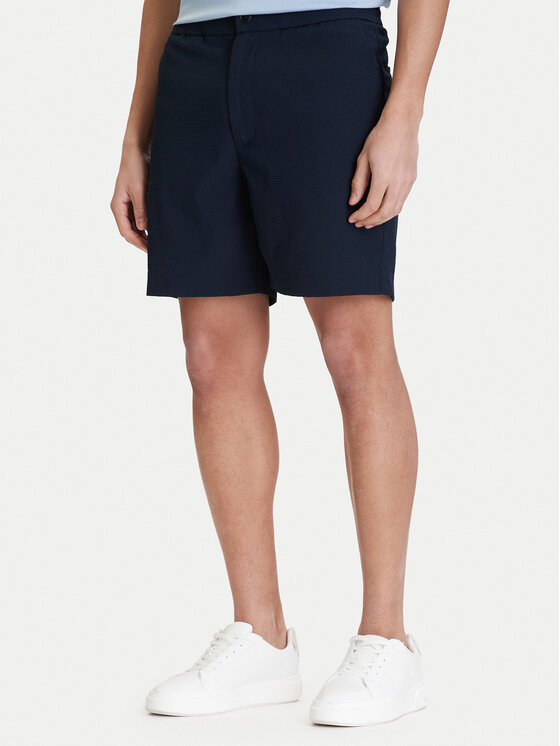 Calvin Klein Szorty materiałowe LV04LF610G Niebieski Straight Fit