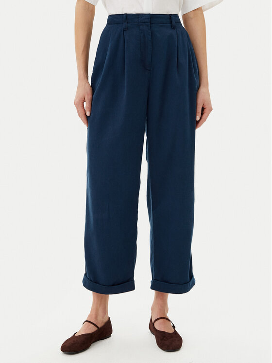Tommy Hilfiger Spodnie materiałowe WW0WW45589 Granatowy Relaxed Fit