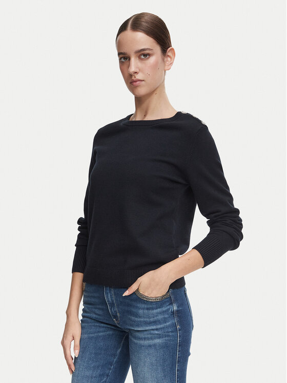 Morgan Bluzka 262-MKISSO Granatowy Slim Fit