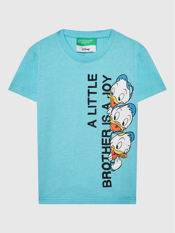 United Colors Of Benetton T-Shirt 3096G103I Niebieski Regular Fit